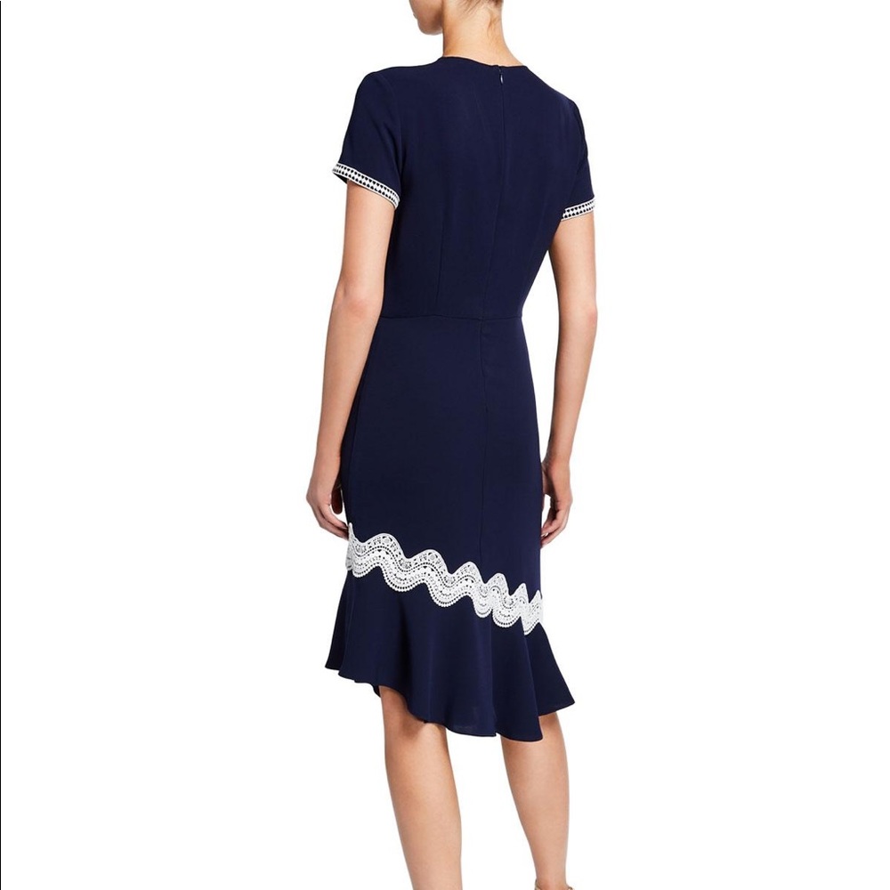 Shoshanna “Dinan” crochet Navy Midi Dress 4 - Picture 4 of 8